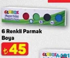 GLOBOX 6 RENKLİ PARMAK BOYA